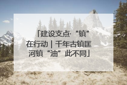建设支点·“镇”在行动｜千年古镇匡河镇“油”此不同